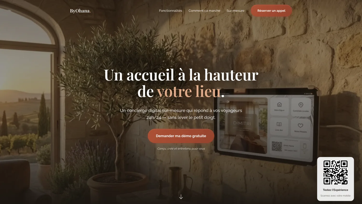 Site sur-mesure ByOhana — Conciergerie digitale