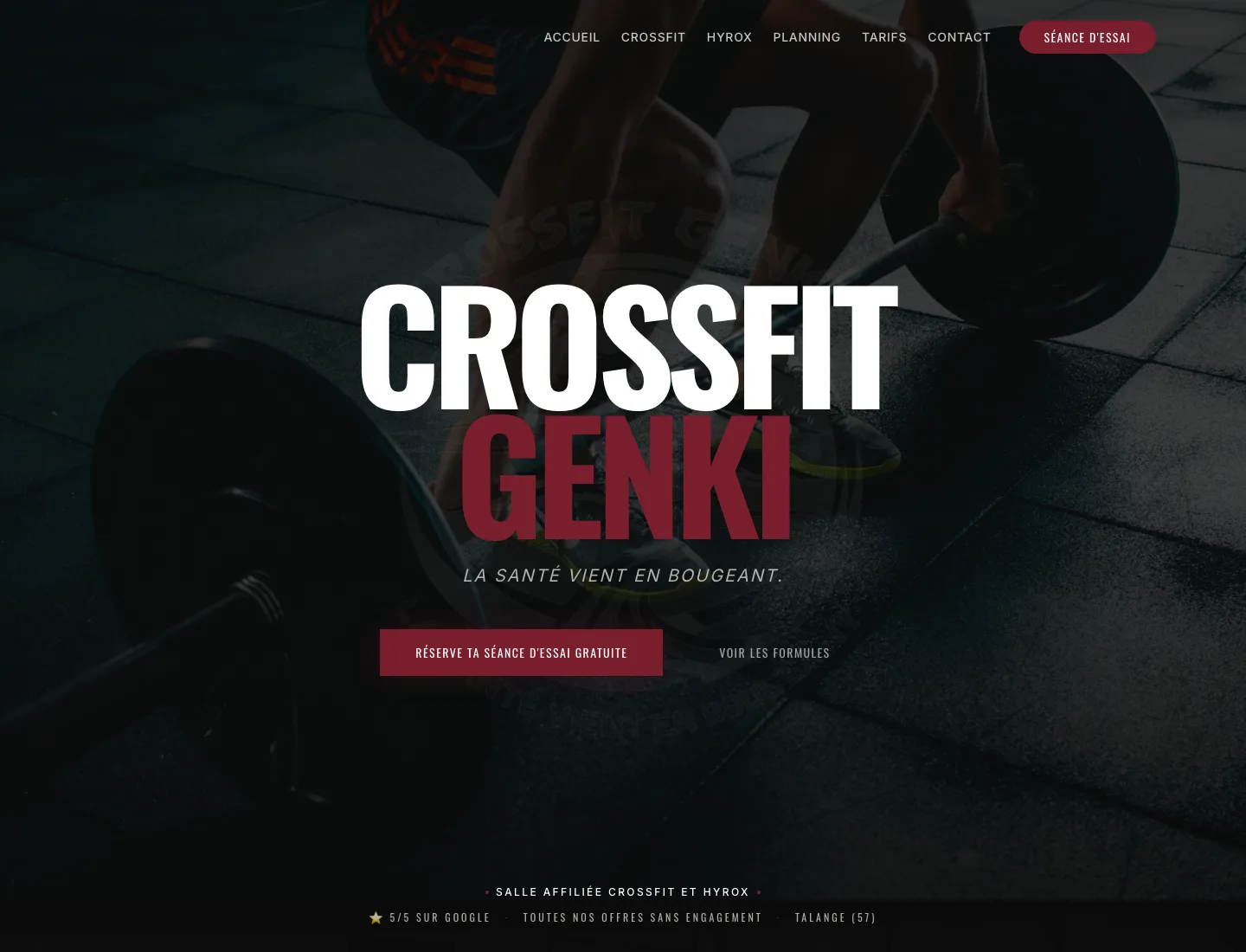 Nouveau site sur-mesure crossfitgenki.fr, après la refonte par Entrepreneur Aligné